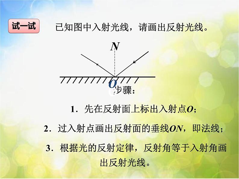 北师大版物理八年级上册5-2光的反射ppt课件第6页