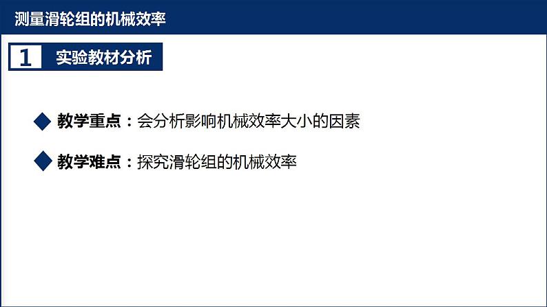 初中物理人教版八年级下册实验说课12.3 机械效率《测量滑轮组的机械效率》(共22张PPT）课件PPT04