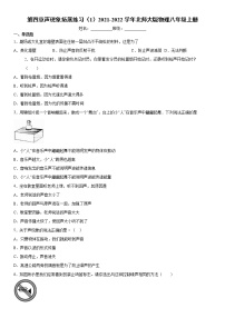 北师大版八年级上册第四章  声现象综合与测试巩固练习