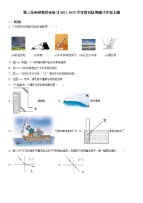 初中物理鲁教版 (五四制)八年级上册第三章 光现象综合与测试复习练习题