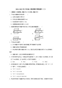 辽宁省本溪市2021-2022学年八年级上学期物理期中模拟题（三）（word版含答案）