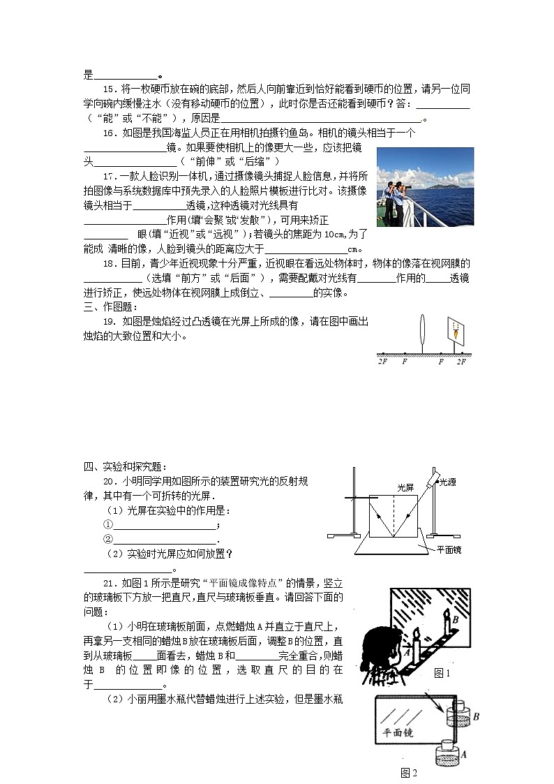 第四章 多彩的光  测试 2021—2022学年沪科版八年级物理（word版含答案）第3页
