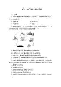 初中第1节 电流与电压和电阻的关系优秀课时训练