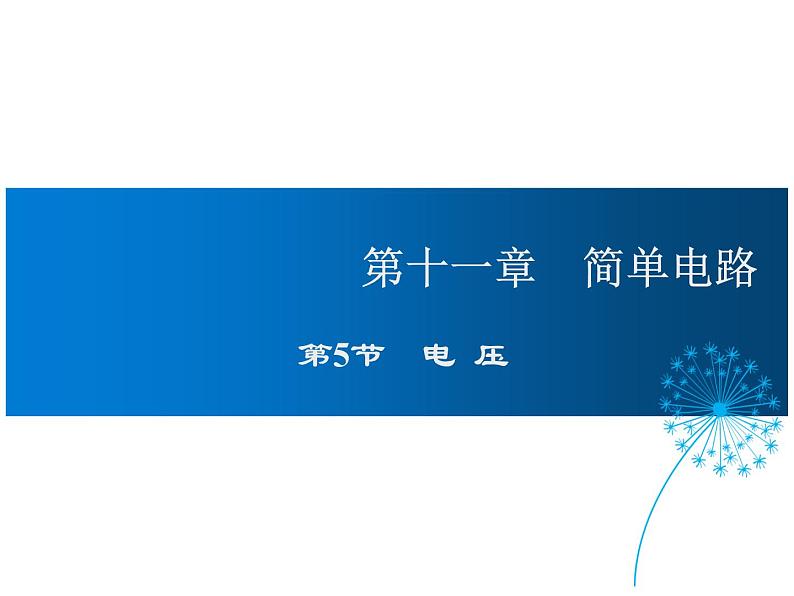 2021-2022学年度北师大版九年级物理上册课件 第5节  电压01