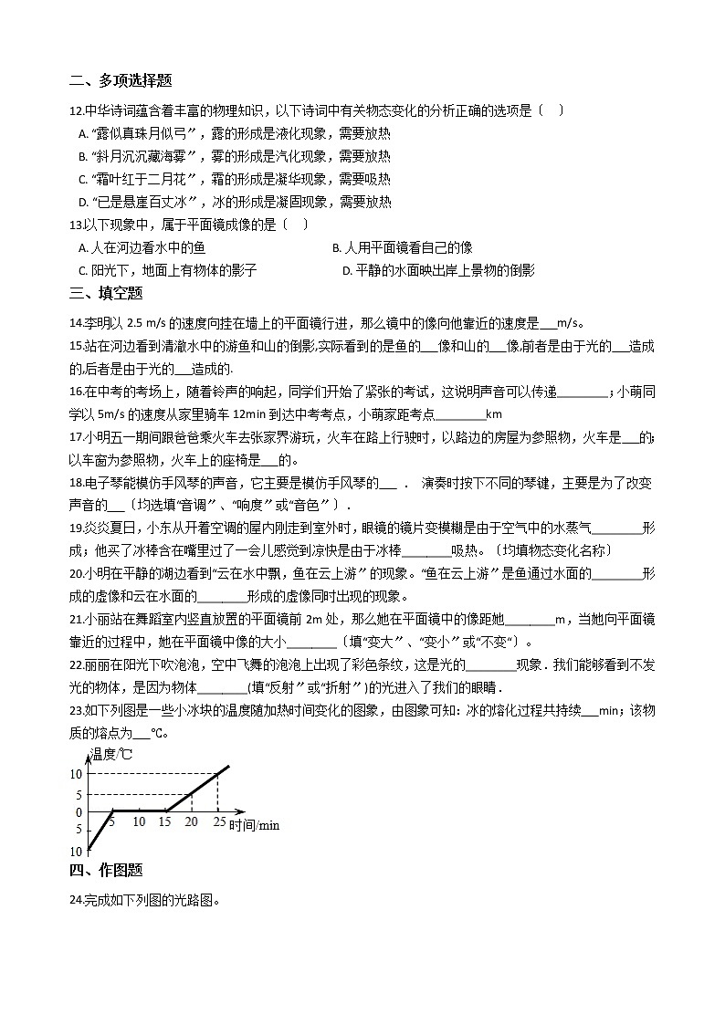 2021年辽宁省营口八年级上学期物理期中考试试卷附答案第3页