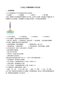 2021年湖南省株洲市九年级上学期物理期中考试试卷