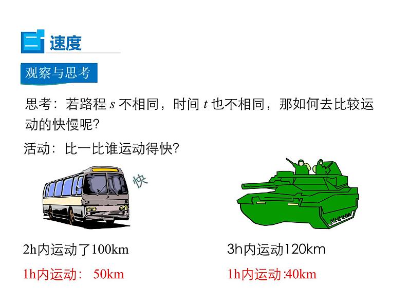 2021-2022学年度人教版八年级物理上册课件第一章 第3节 运动的快慢第6页