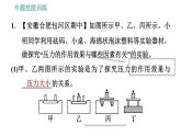 沪科版八年级下册物理 第8章 专训3   压强的科学探究 习题课件