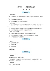 2021学年第六章 熟悉而陌生的力第一节 力教案