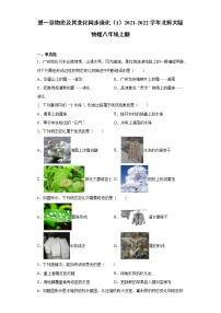 北师大版八年级上册第一章 物态及其变化综合与测试课堂检测