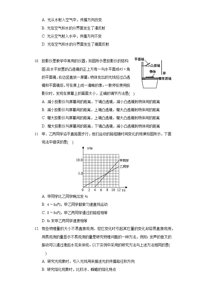 2020-2021学年江苏省盐城市阜宁县八年级（上）期末物理试卷03