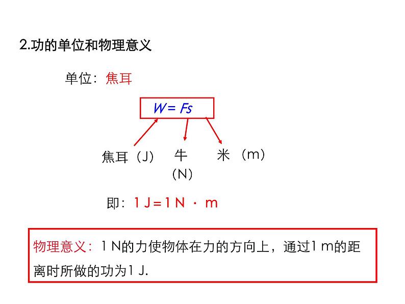 2021-2022学年度北师版八年级物理下册课件 第3节 功08