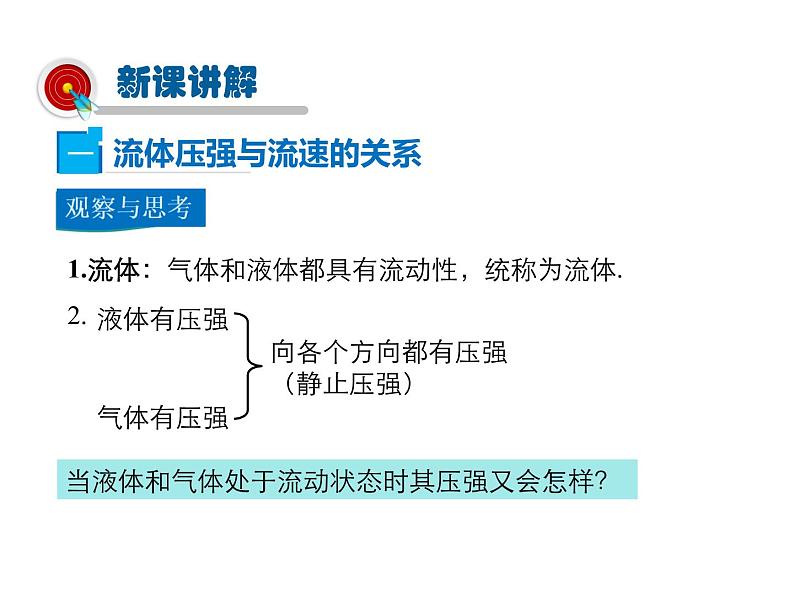 2021-2022学年沪科版八年级物理下册课件第4节 流体压强与流速的关系第5页