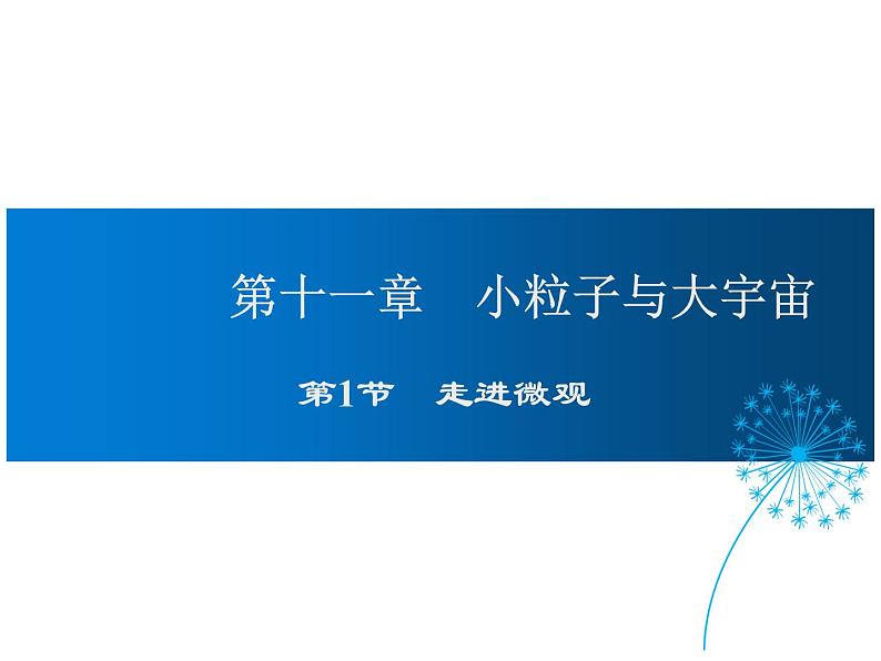 2021-2022学年沪科版八年级物理下册课件第1节 走进微观第1页