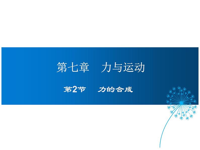 2021-2022学年沪科版八年级物理下册课件第2节 力的合成第1页