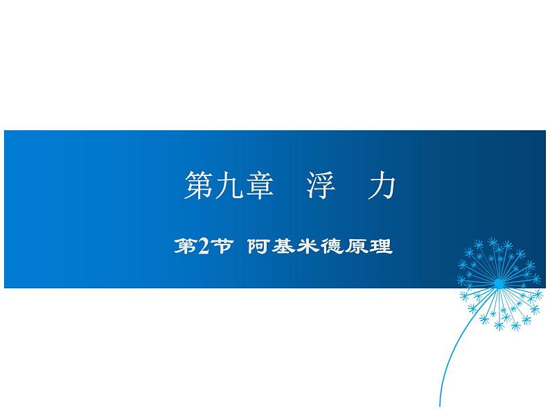 2021-2022学年沪科版八年级物理下册课件第2节 阿基米德原理第1页