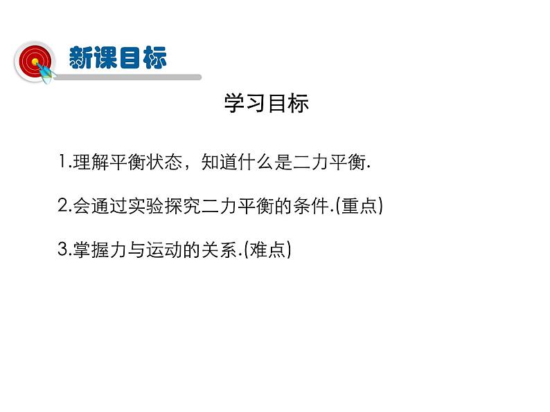 2021-2022学年度沪粤版八年级物理下册课件第4节 探究物体受力时怎样运动第2页