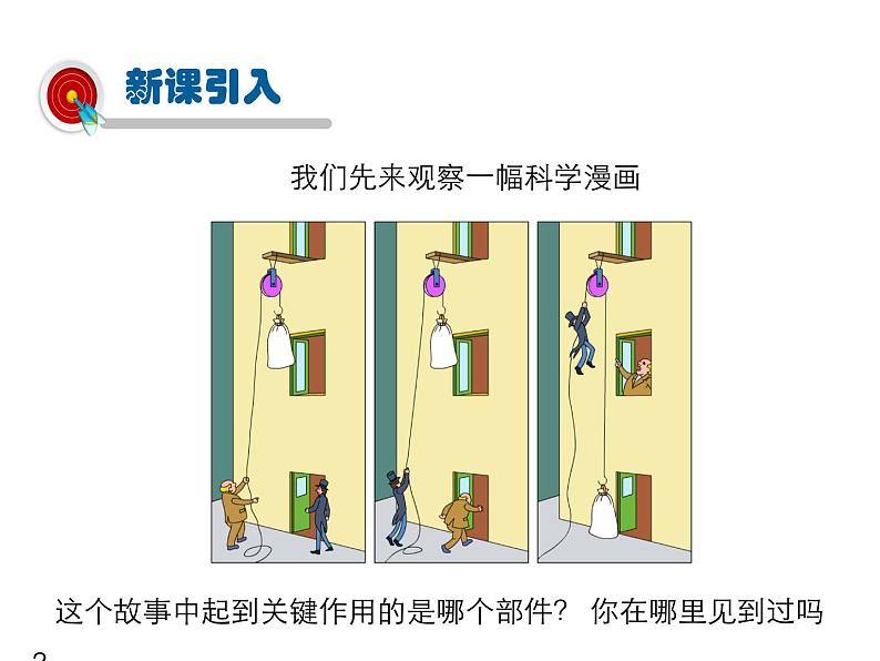 2021-2022学年度沪粤版八年级物理下册课件第6节 探究滑轮的作用第3页