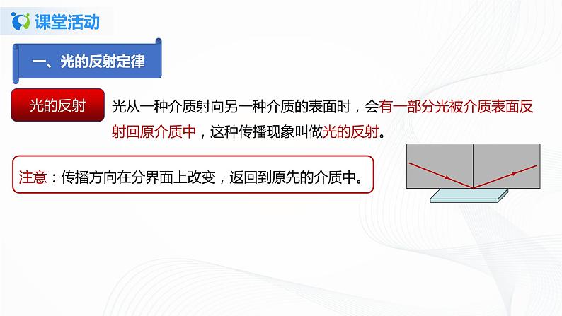 专题4.2  光的反射（课件）-2021年八年级上册精品课堂设计（人教版）第5页