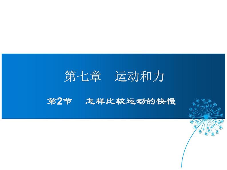 2021-2022学年度沪粤版八年级物理下册课件第2节 怎样比较运动的快慢第1页