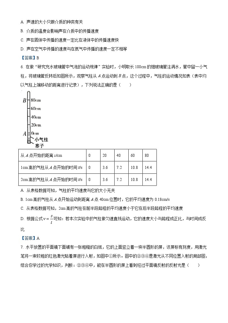 广东省广州市越秀区2020-2021学年八年级（上）期末考试物理试题+答案03