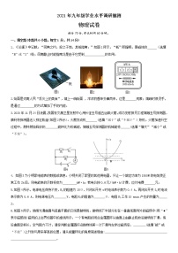 河南省新乡市2020—2021学年九年级上学期物理学业水平调研抽测+参考答案