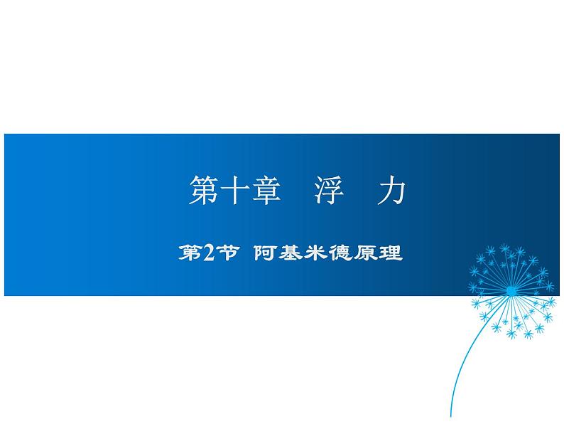 2021-2022学年年人教版八年级物理下册 课件 第2节 阿基米德原理第1页