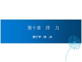 2021-2022学年年人教版八年级物理下册 课件 第1节 浮力