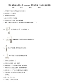 2019-2020学年九年级上学期河北省衡水市武邑中学期中物理试题（原卷+解析卷）