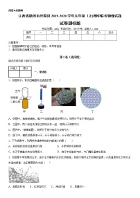 2019-2020学年九年级上学期江西省赣州市兴国县期中联考物理试题（原卷+解析卷）