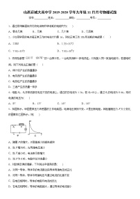 2019-2020学年九年级上学期山西运城大禹中学11月月考物理试题（原卷+解析卷）