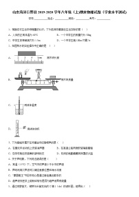 2019-2020学年八年级上学期山东菏泽巨野县期末物理试题（学业水平测试)（原卷+解析卷）