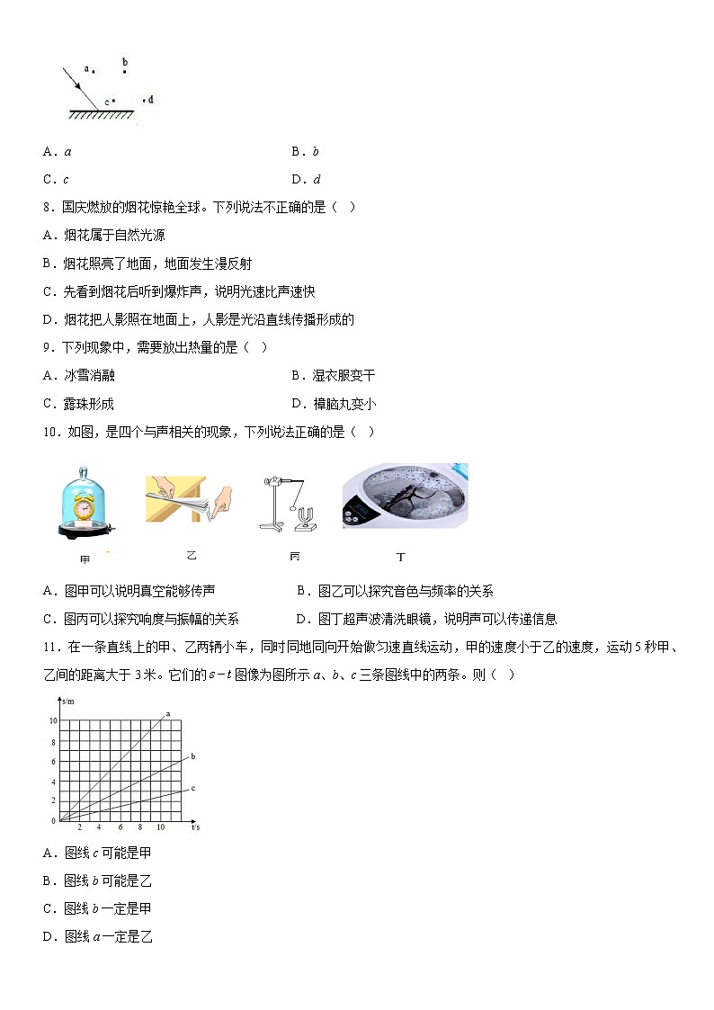 2019-2020学年八年级上学期吉林省长春市宽城区期中考试物理试题（解析卷）第2页