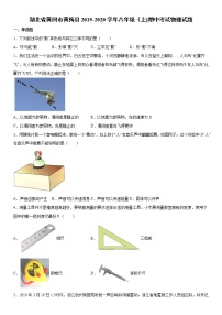 2019-2020学年八年级上学期湖北省黄冈市黄梅县期中考试物理试题（原卷+解析卷）