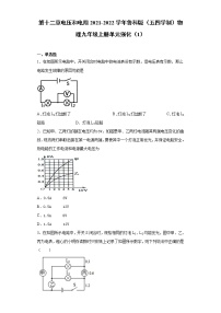 初中物理鲁教版 (五四制)九年级上册第十二章 电压和电阻综合与测试随堂练习题