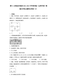 初中物理鲁教版 (五四制)九年级上册第十二章 电压和电阻综合与测试综合训练题