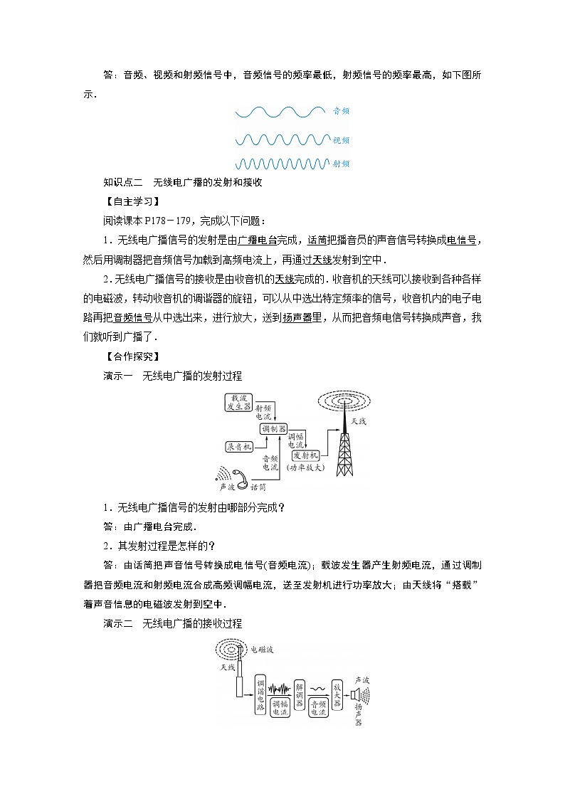 2021-2022学年度北师版九年级物理下册教案 第15章 第2节 广播和电视02