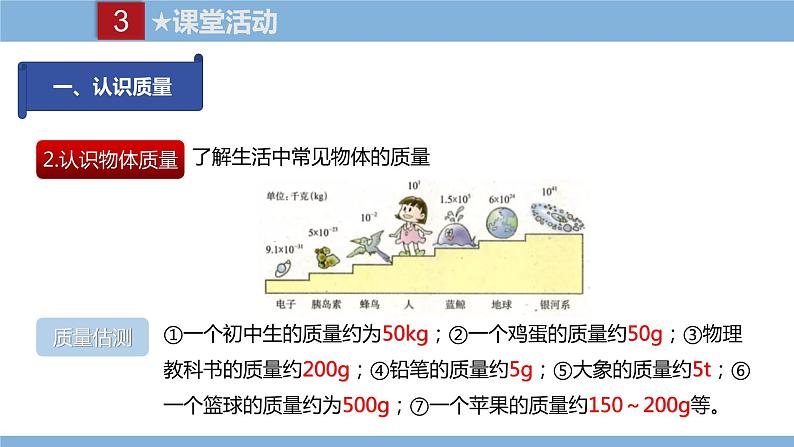 2021-2022学年初中物理教科版八年级上册 6.1  质量 同步教学课件07