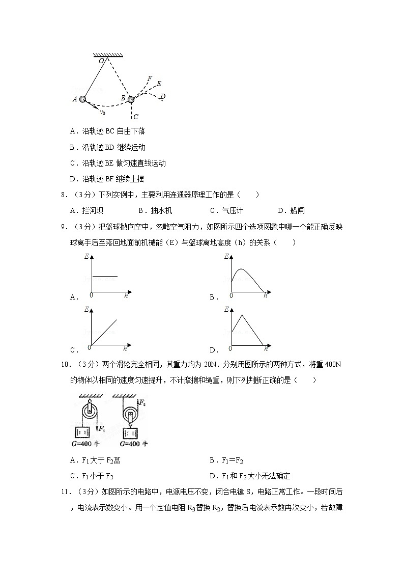 2021年湖南省衡阳市成龙大联考中考物理模拟试卷03