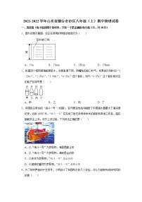 山东省烟台市市区2021-2022学年八年级（上）期中物理试卷（word版 含答案）