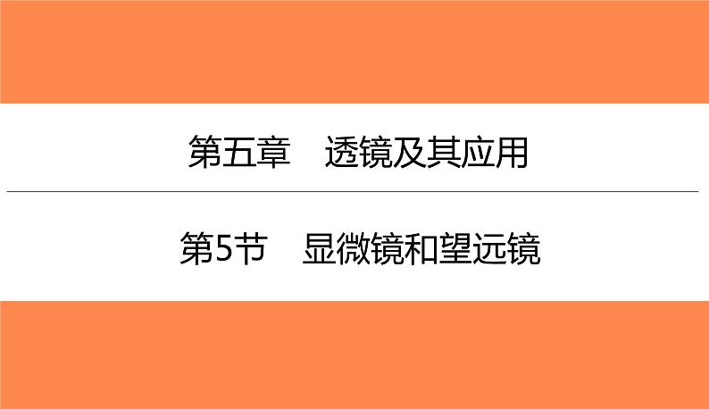 5.5显微镜和望远镜   课件  2021-2022学年人教版物理八年级上册01