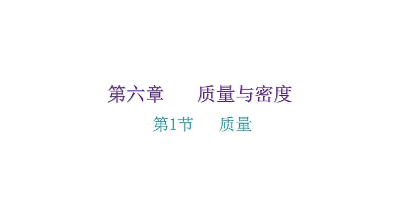 6-1    质量 课件  2021--2022学年人教版八年级物理上册01