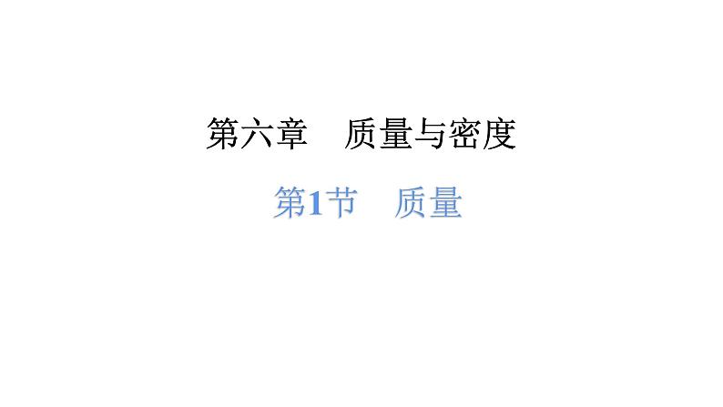 6.1 质量   课件  2021--2022学年人教版八年级物理上册01