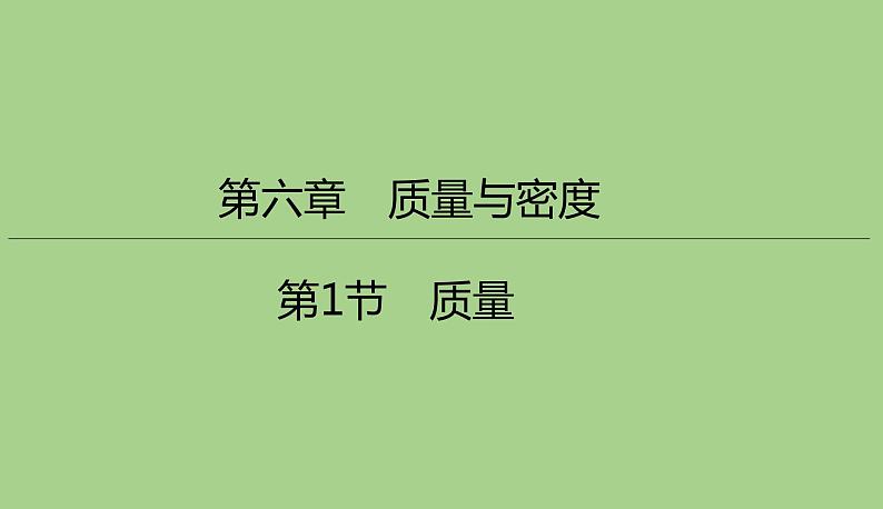 6.1质量  课件   2021--2022学年人教版八年级物理上册第1页