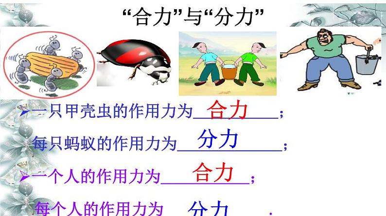 沪科版八年级全册 物理 课件 7.2力的合成307