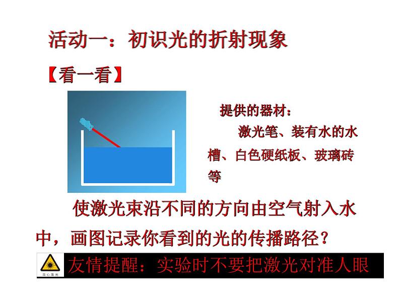 4.1 光的折射   2021-2022学年苏科版物理八年级上册课件PPT第3页