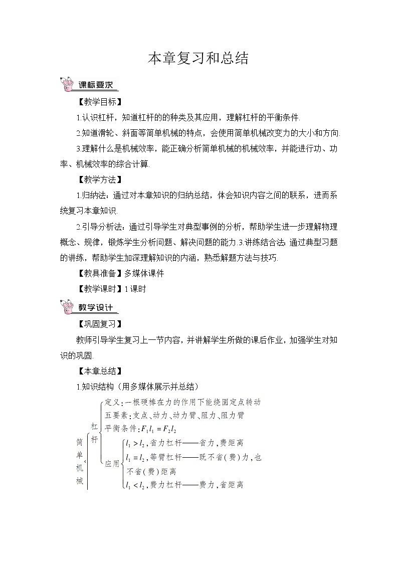 人教版八下物理 第十二章《章节综合与测试》课件+教案01