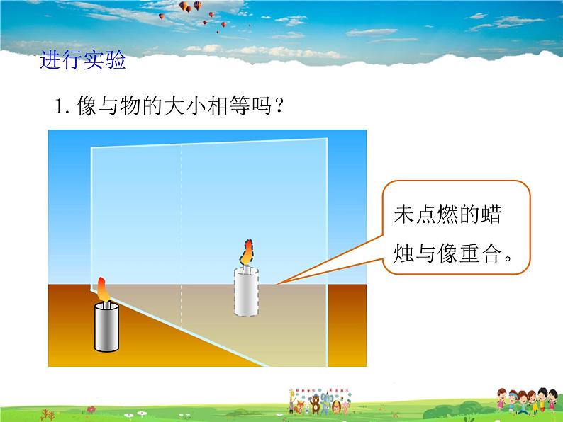 北师大版物理八年级上册  5-3学生实验：探究平面镜成像特点【课件】第8页