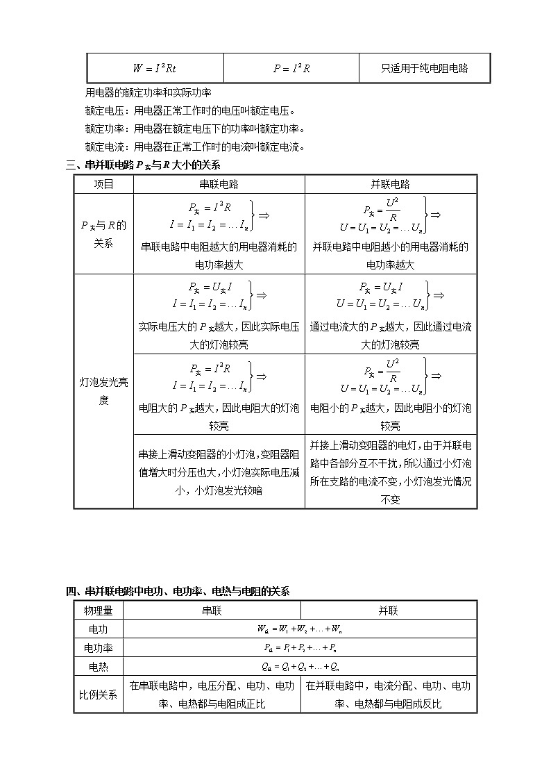人教版九年级物理第18讲：电学综合（含答案版）学案02
