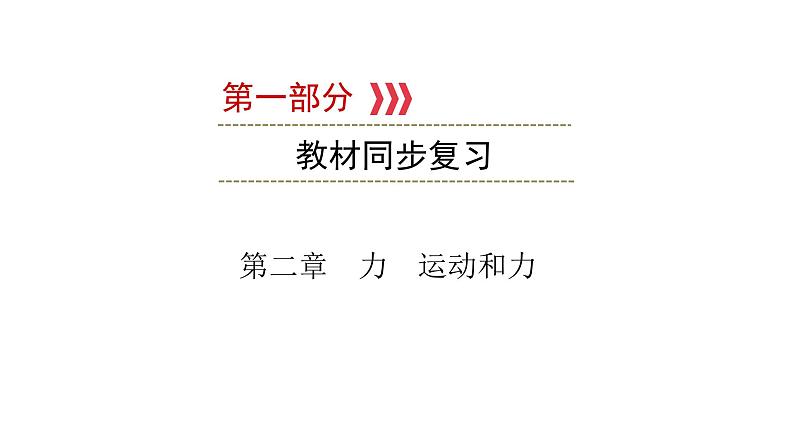 重庆中考物理一轮复习 第2章  力 运动和力—（重庆）2022年中考物理复习课件（同步复习）第1页